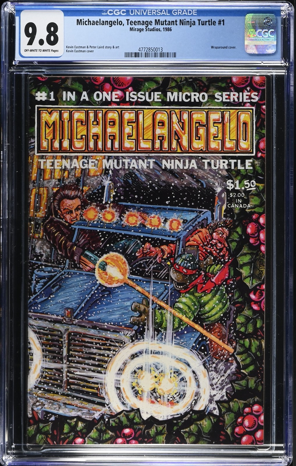 Michaelangelo Teenage Mutant Ninja Turtle #1 CGC 9.8 Eastman 1986