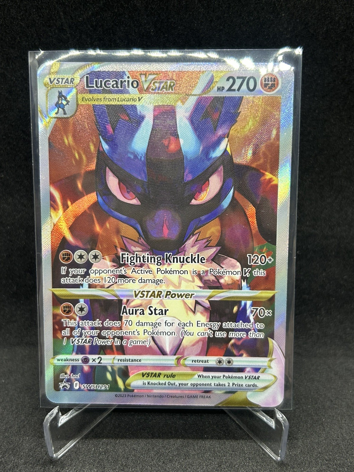 Pokemon TCG Card Lucario VSTAR SWSH291 Crown Zenith ETB Promo - NM