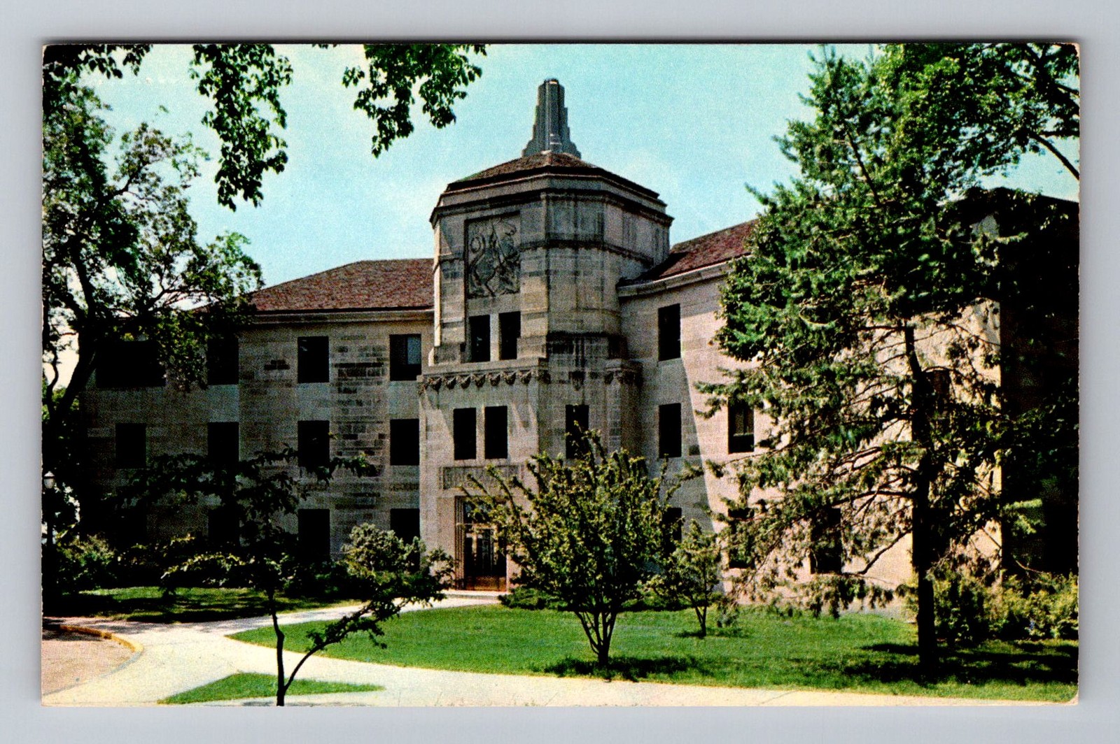 Lawrence KS-Kansas, Hospital Building, University, Postal PC Vintage Postcard