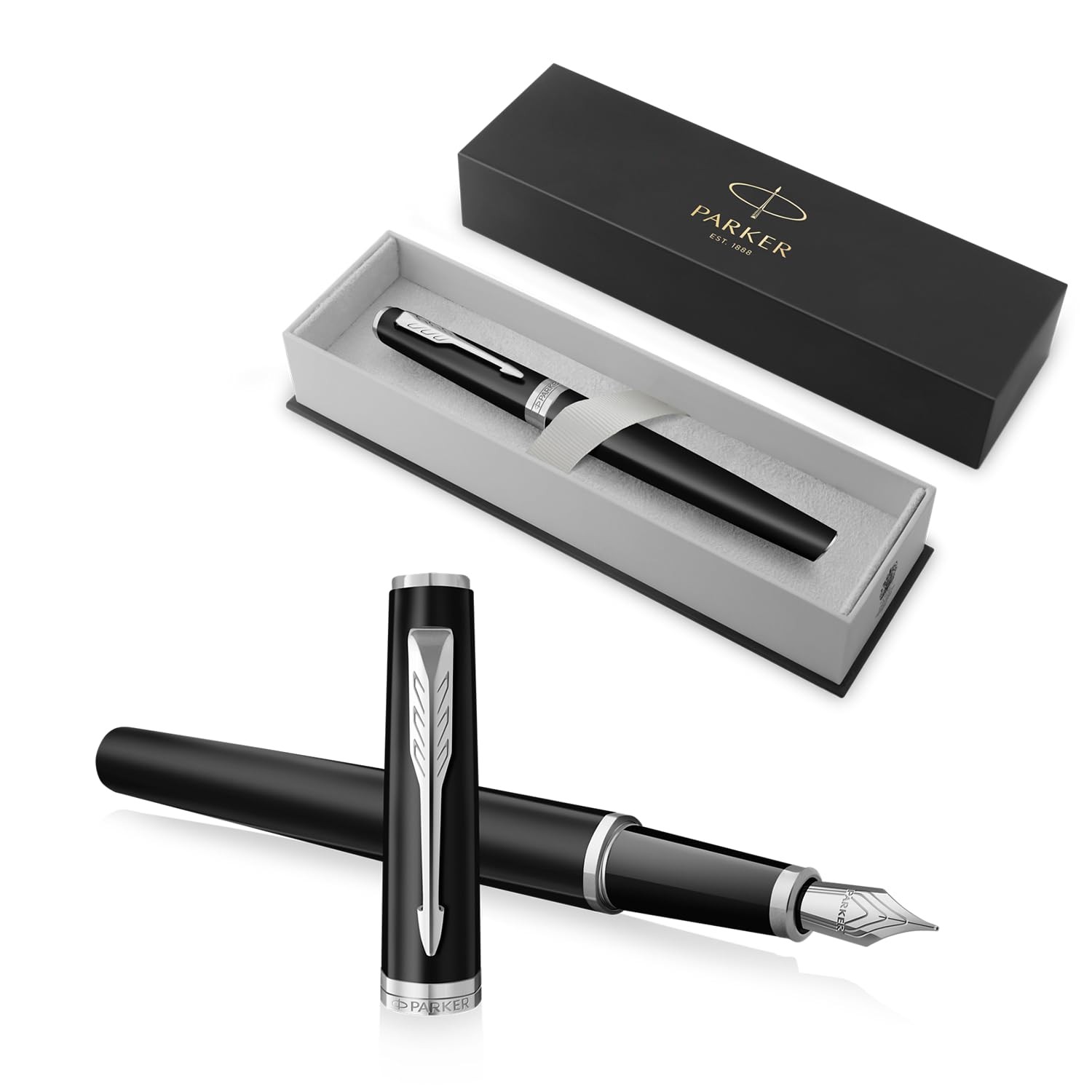 Parker Meridian Fountain Pen Fine Matte Black CT Japan