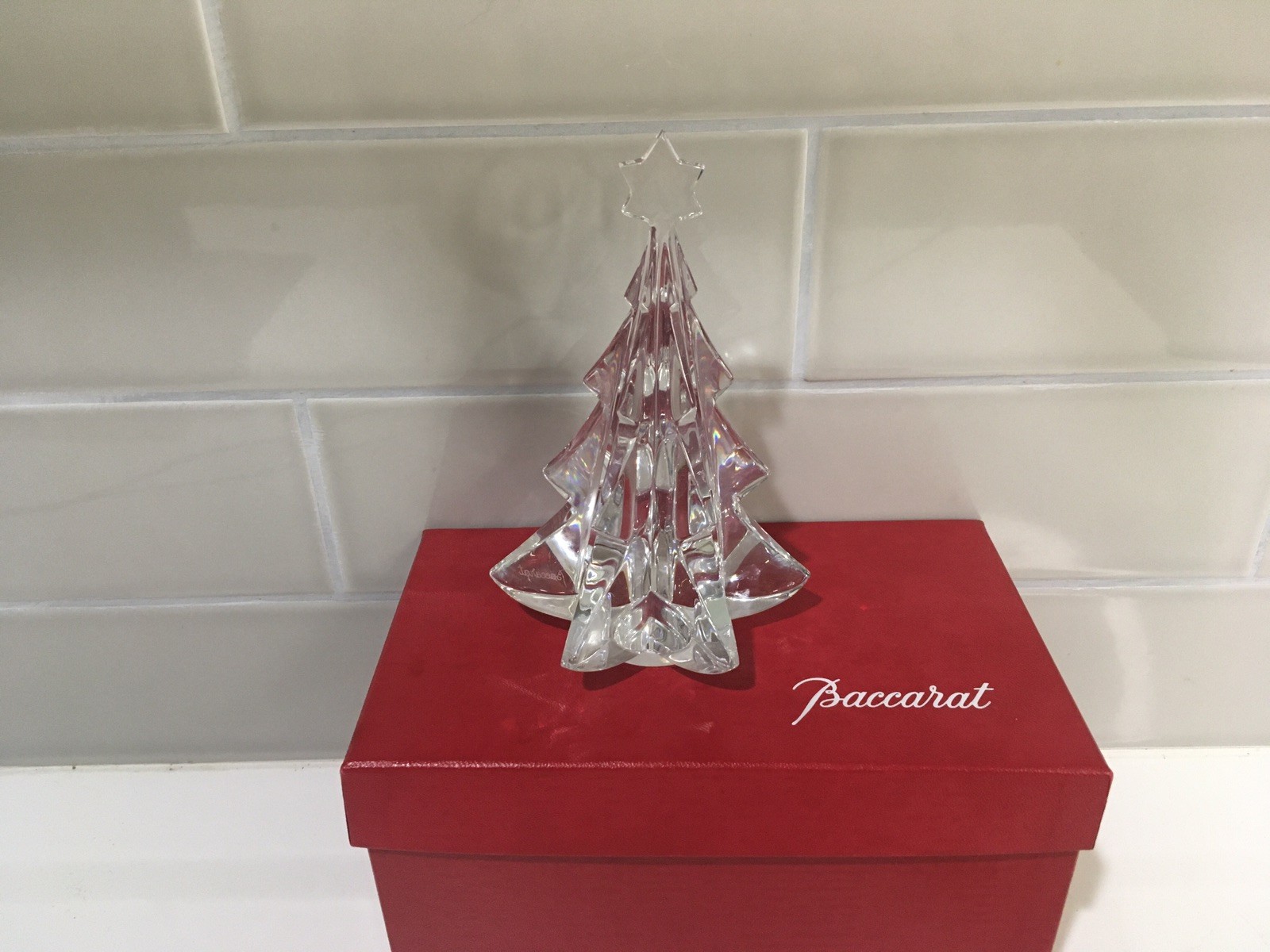 Baccarat 5.5” Clear Christmas Tree Maribel Fir Star Stopper