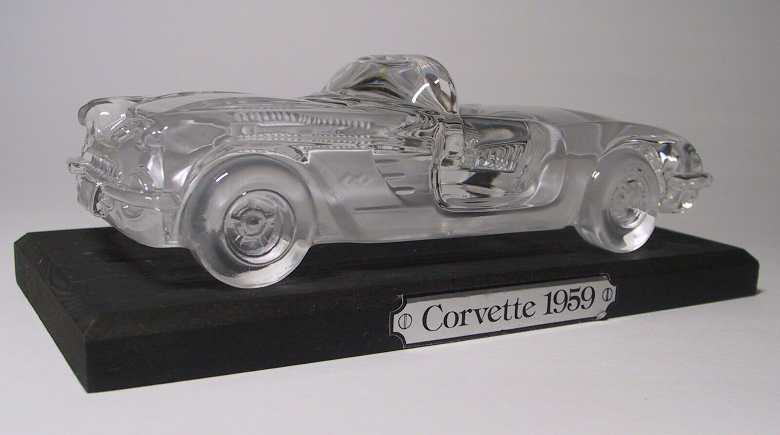 Vintage Glass Crystal Model of the 1959 Corvette made by Hofbauer of Germany