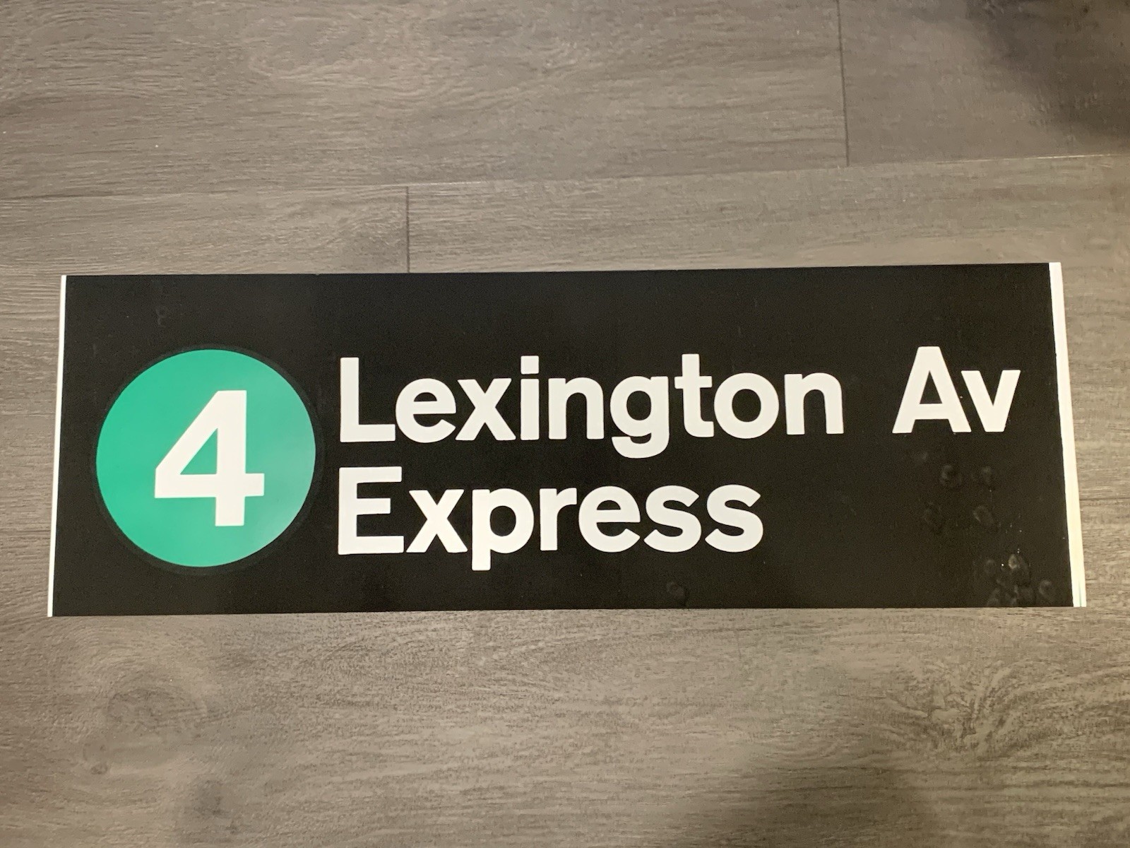 NY NYC SUBWAY ROLL SIGN LARGE FONT #4 LEXINGTON AVENUE EXPRESS VINTAGE MANHATTAN