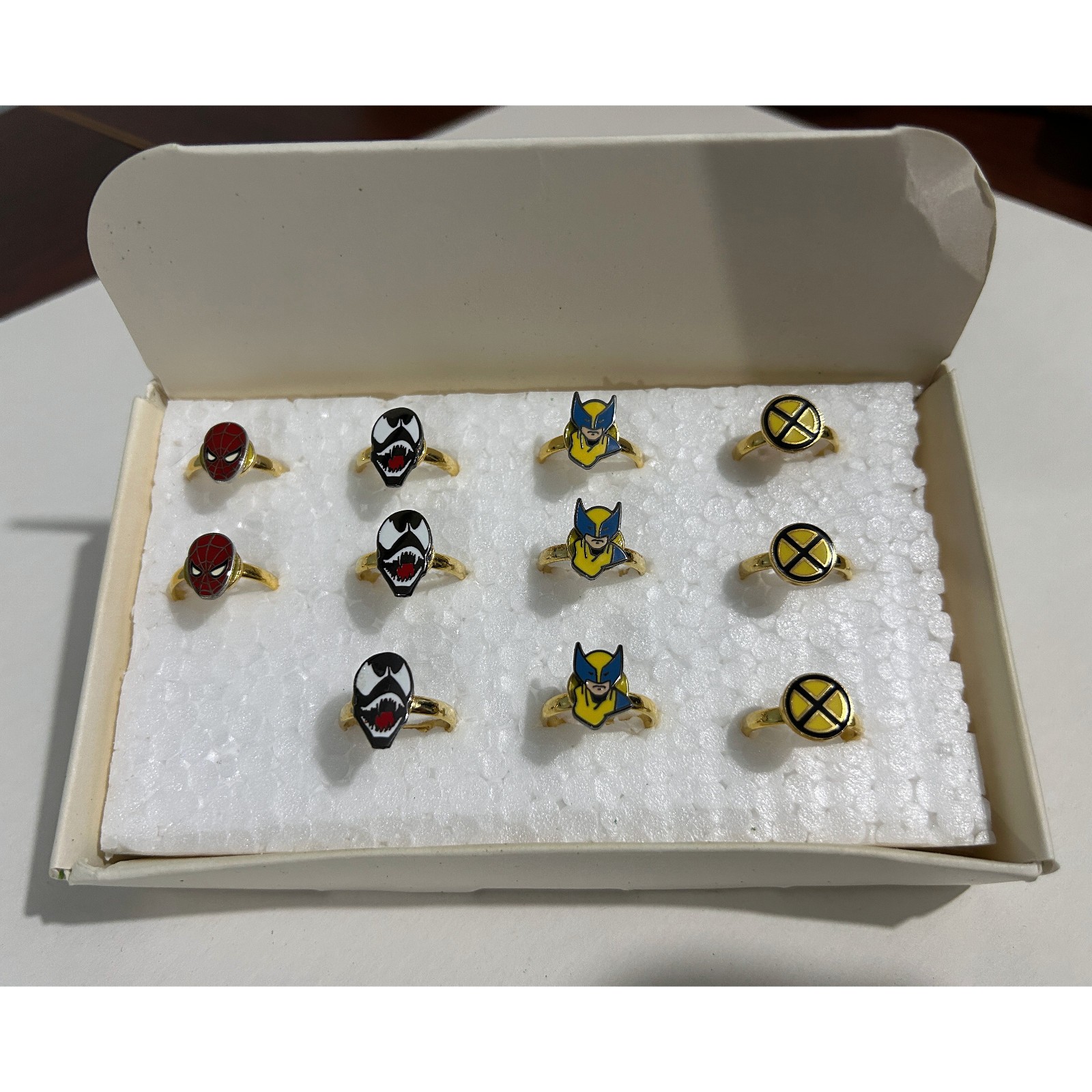 Ultra Rare Planet Studios Marvel Rings 11pc Spider-Man Venom Wolverine X-Men