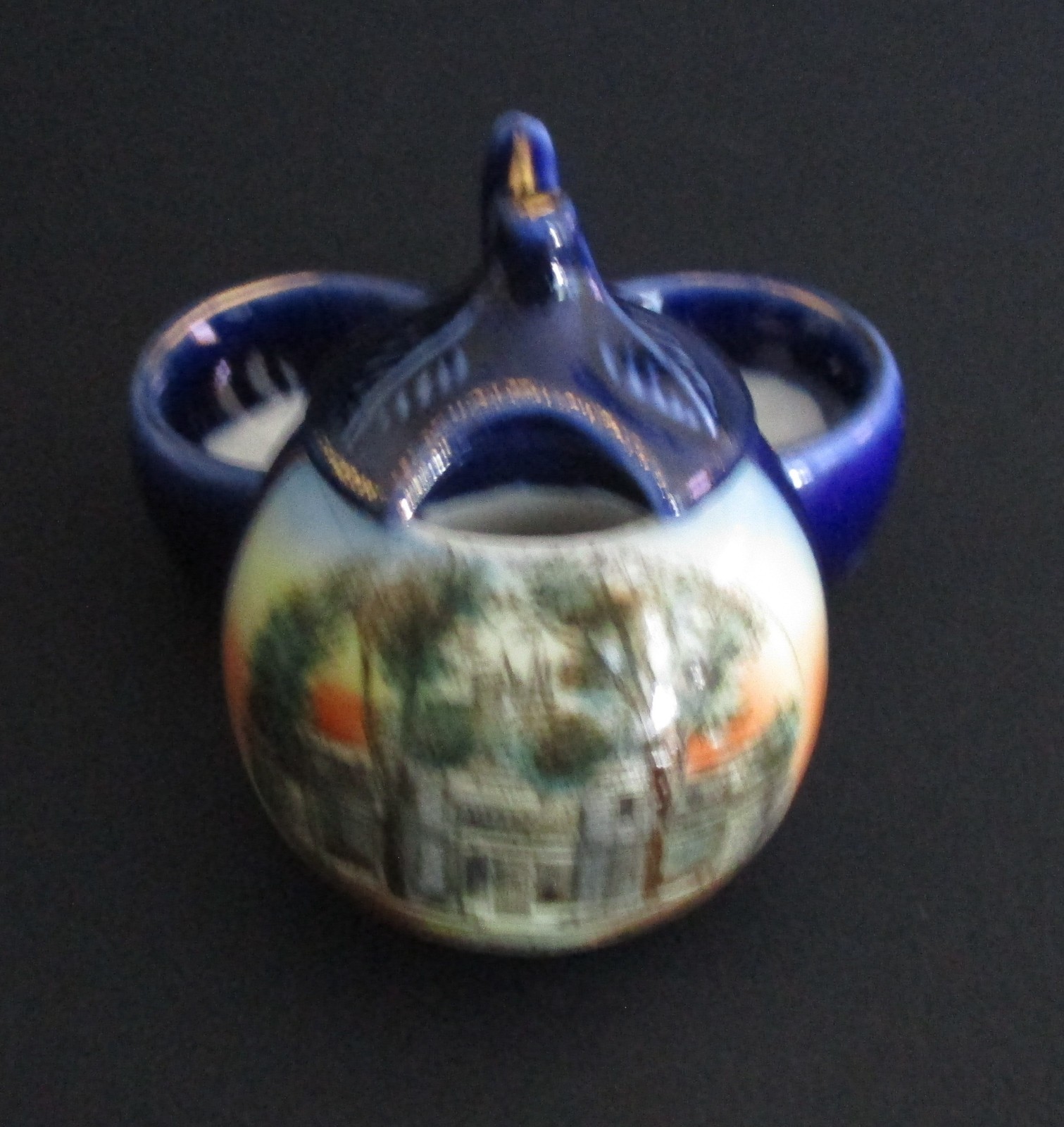 Early 20th Century Souvenir Condiment Dish Prison Entrance Auburn New York