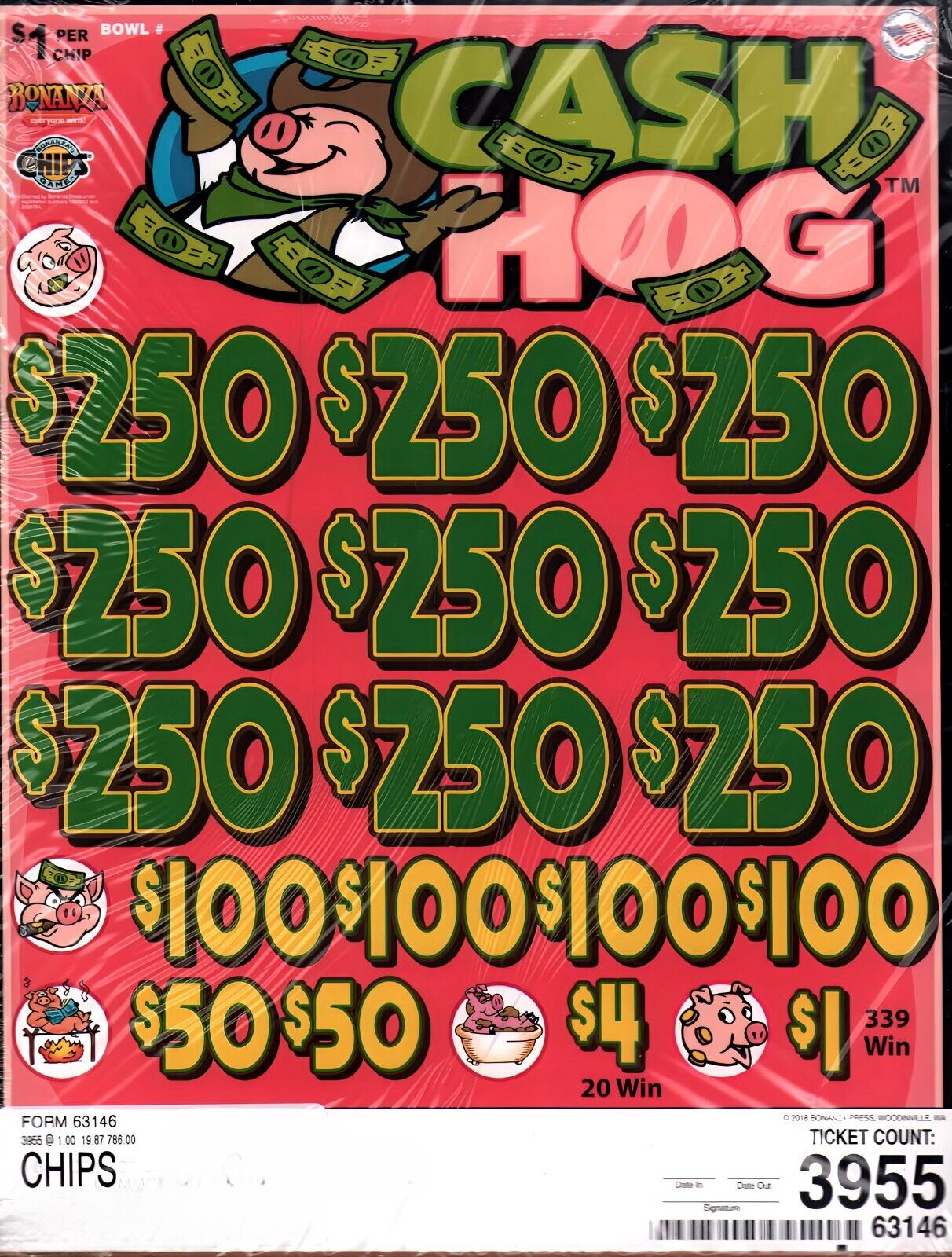 Single Pull Chip Game - Cash Hog