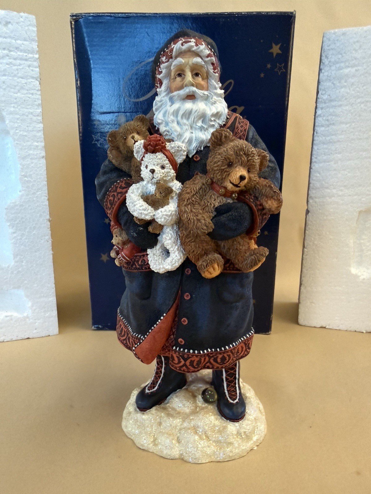 Pipka Memories of Christmas Teddy Bear Santa Figurine Limited Edition #1384 