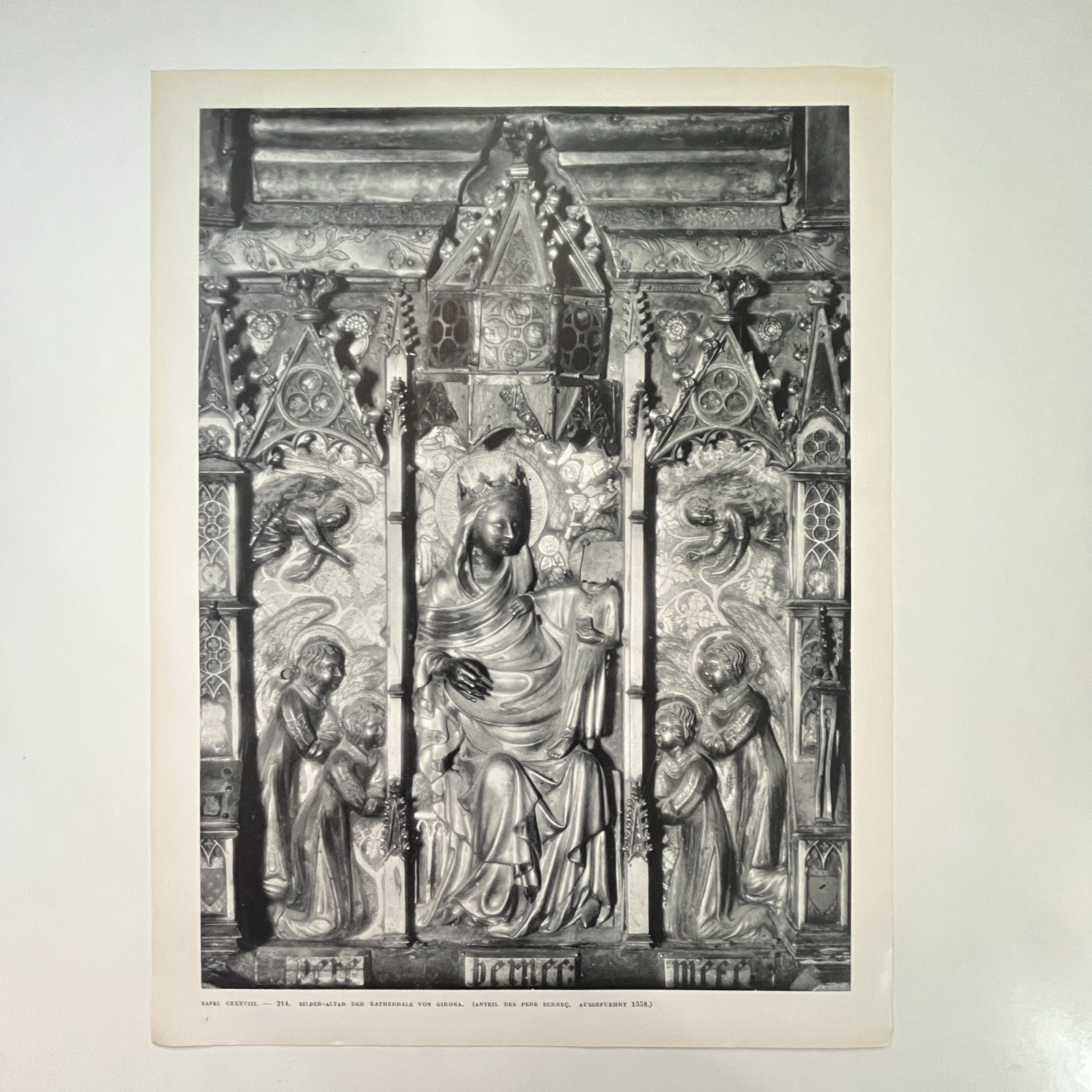 Silver Altar Of Girona Cathedral 1358 1937 Catalan Art Book Plate Print TV43-3 Silver Altar Of Girona Cathedral 1358 1937 Catalan Art Book Plate Print TV43-3