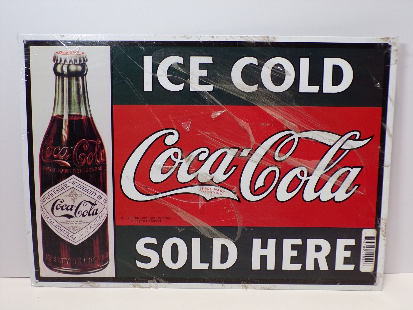 COCA-COLA Vintage Metal Sign Bar Advertising 16x11 w Original Shrink HS-B3 COCA-COLA Vintage Metal Sign Bar Advertising 16x11 w Original Shrink HS-B3
