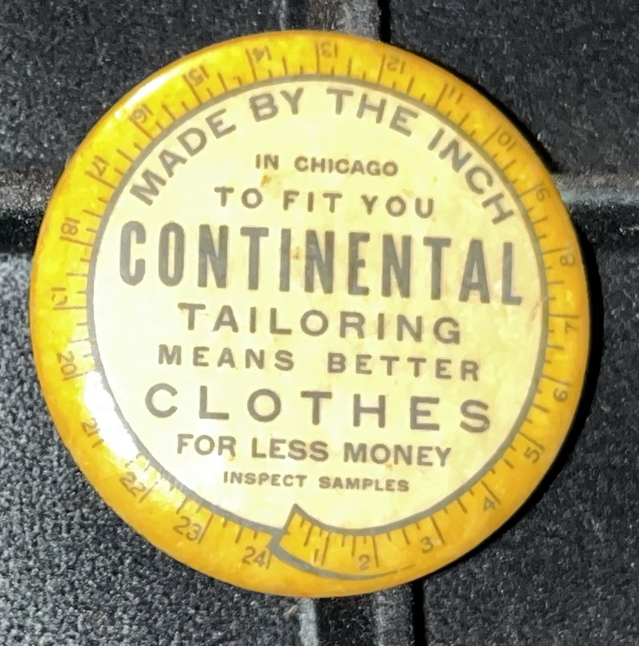Vintage Advertising Celluloid Pocket Mirror Continental Tailoring Chicago Tailor Vintage Advertising Celluloid Pocket Mirror Continental Tailoring Chicago Tailor