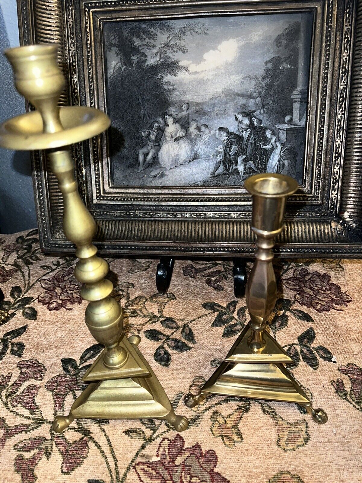 Antique 1620s Italian Brass Mid Drip Pan Candlestick Brass Book P162B Reference