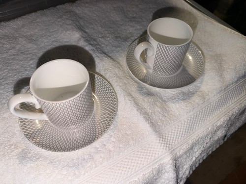 BRITISH AIRWAYS 1ST CLASS WILLIAM EDWARDS ESPRESSO CUPS X  2
