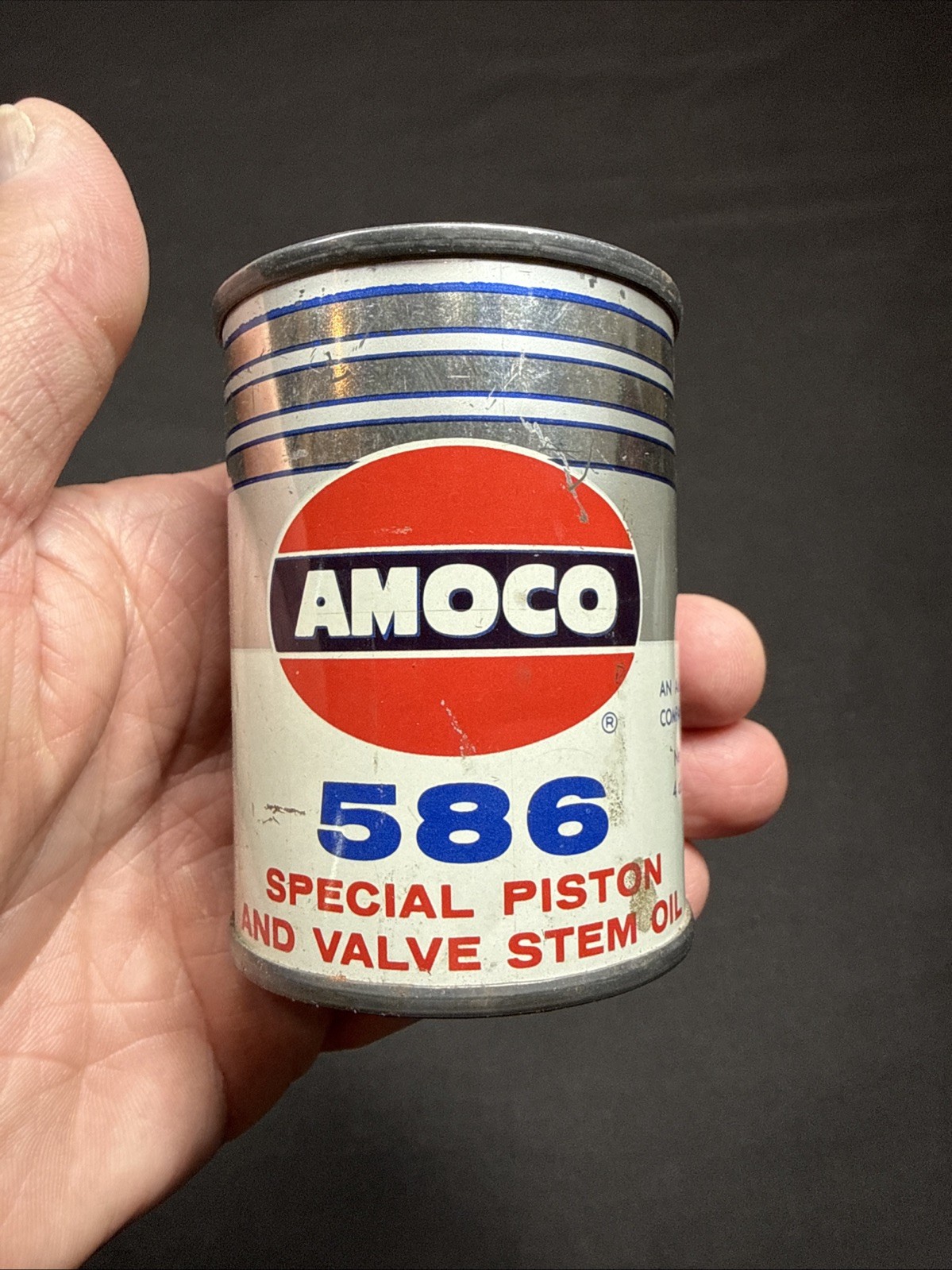 Vintage AMOCO 586 Special Piston And Valve Stem Oil Can Coin Bank