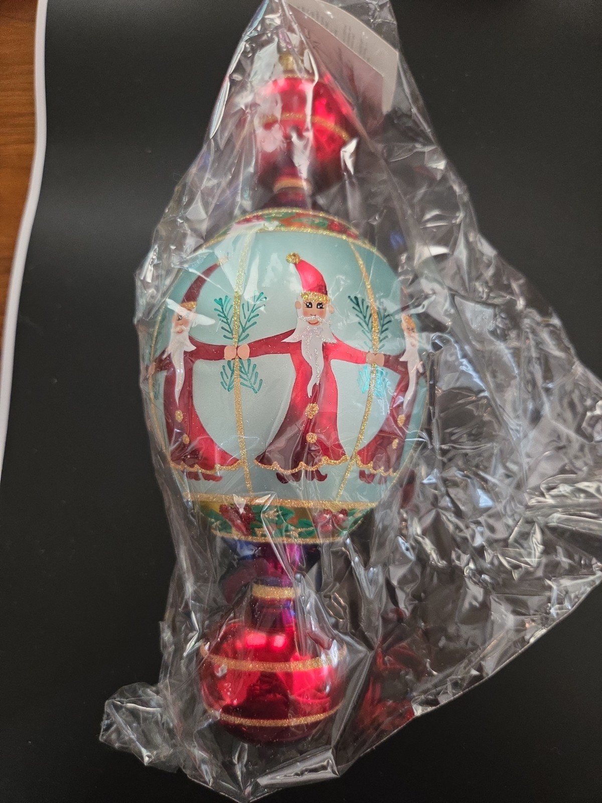 Radko 15th Anniversary CIRCLE OF SANTAS Drop 00-1411-0 Christmas Ornament 10\