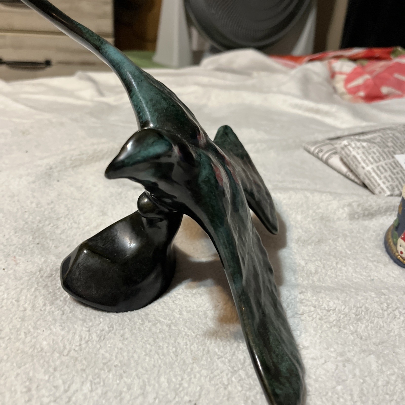 Blue Mountain pottery Flying Eagle Vtg figurine Canadian Made 70's