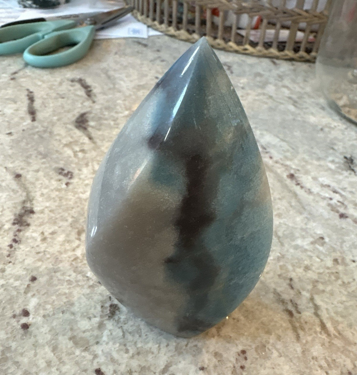Polished trolleite flame - Crystal/Mineral Display Specimen