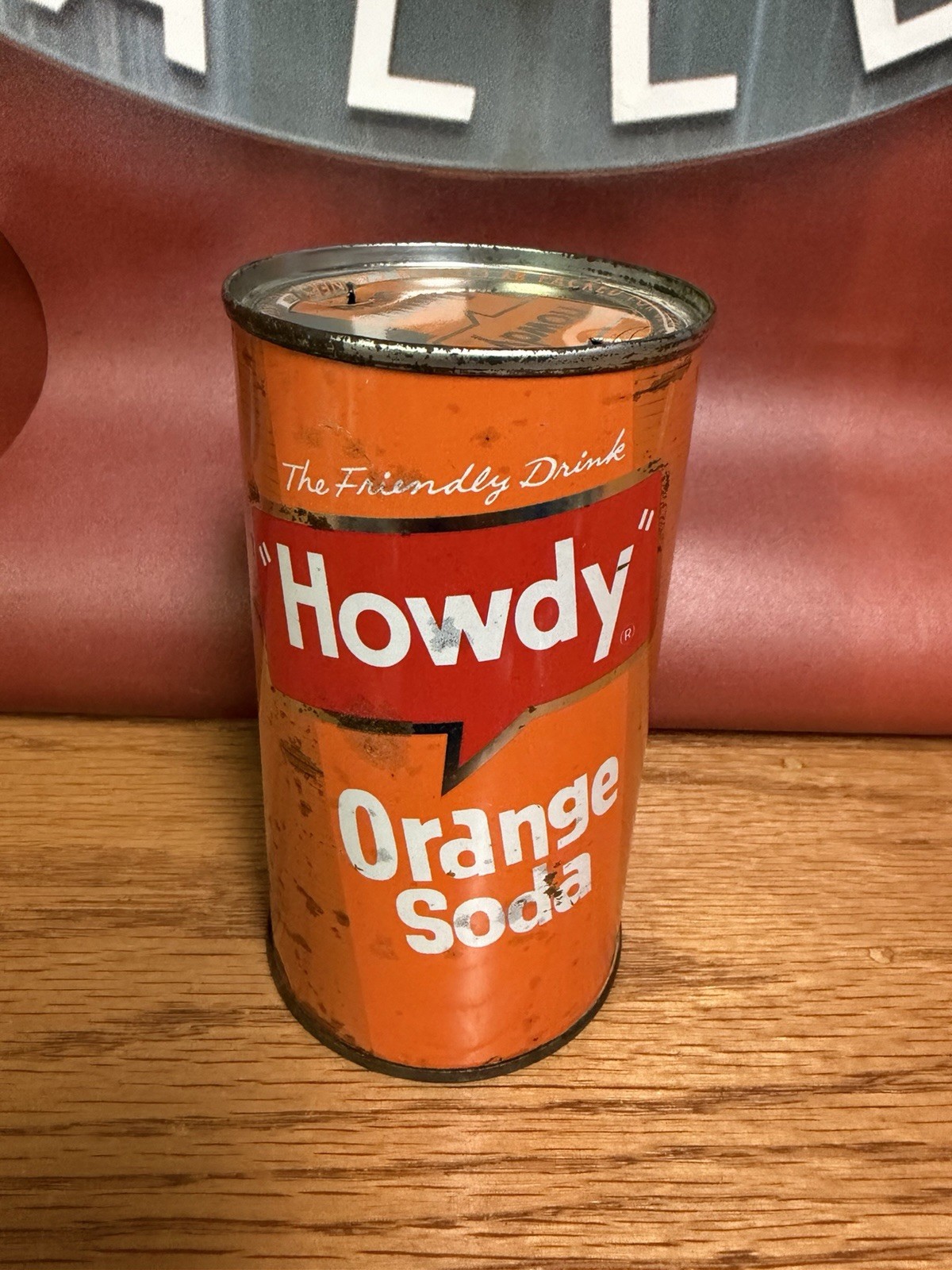 Howdy Orange Soda Can Flat Top Seven Up Research Can Atlanta Ga