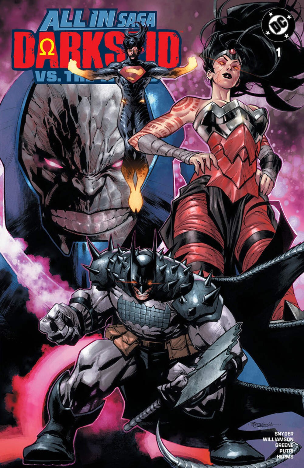 DC ALL IN SAGA: DARKSEID VS THE WORLD #1 STEPHEN SEGOVIA EXCLUSIVE PRESALE 10/28