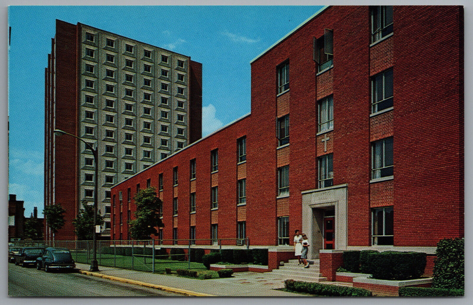 Pittsburgh PA Duquesne University Assumption Hall Womans Residence 1963 Postcard
