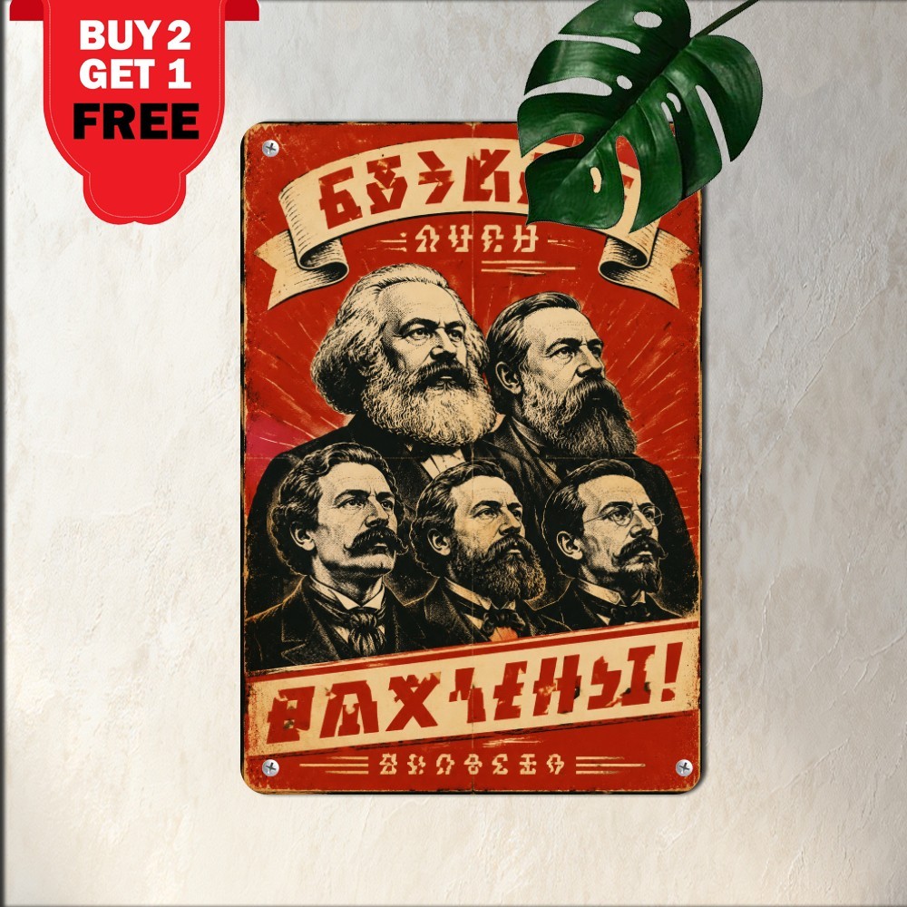 Historical Political Leaders Tin Sign Vintage Classroom Wall Decor 8x12