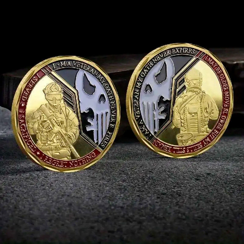Military Veteran Oath Challenge Coin Collectable Commemorative Military 1-pc