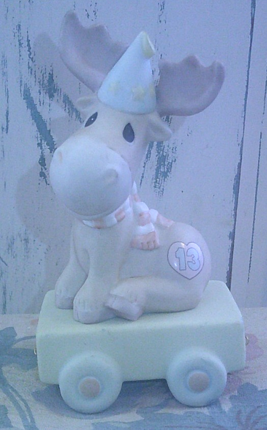 2000 Precious Moments Birthday Train Age 13 'You Mean the Moose to Me'