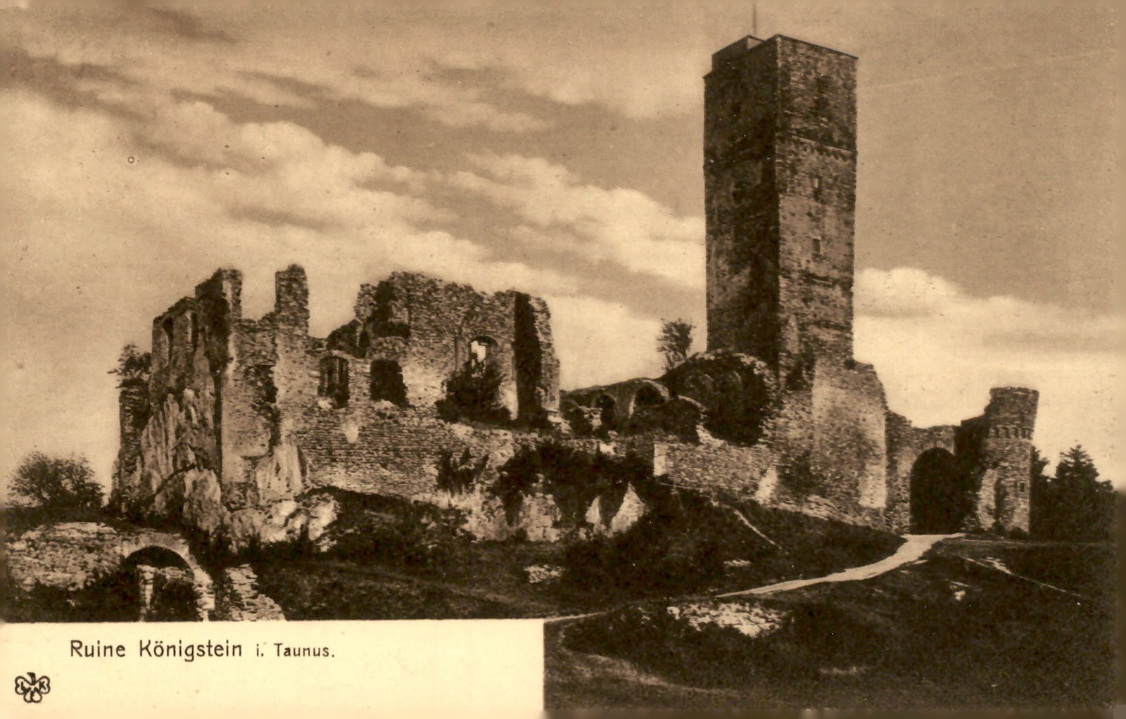 Ruine Königstein in Taunus, 1905/06 Postcard