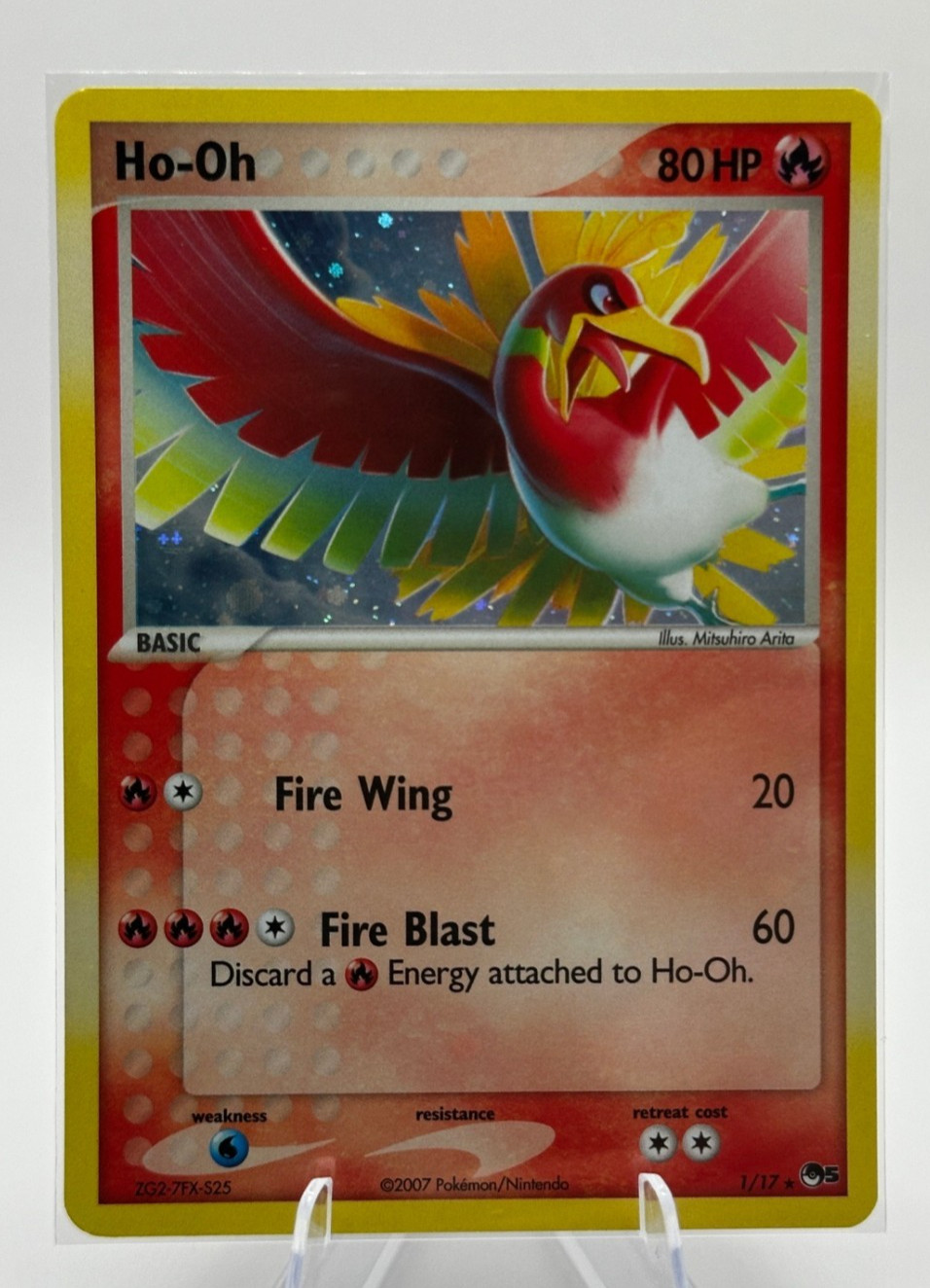 Ho-Oh 1/17 POP Series 5 Holo Pokémon NO WHITENING LP Lightly Played