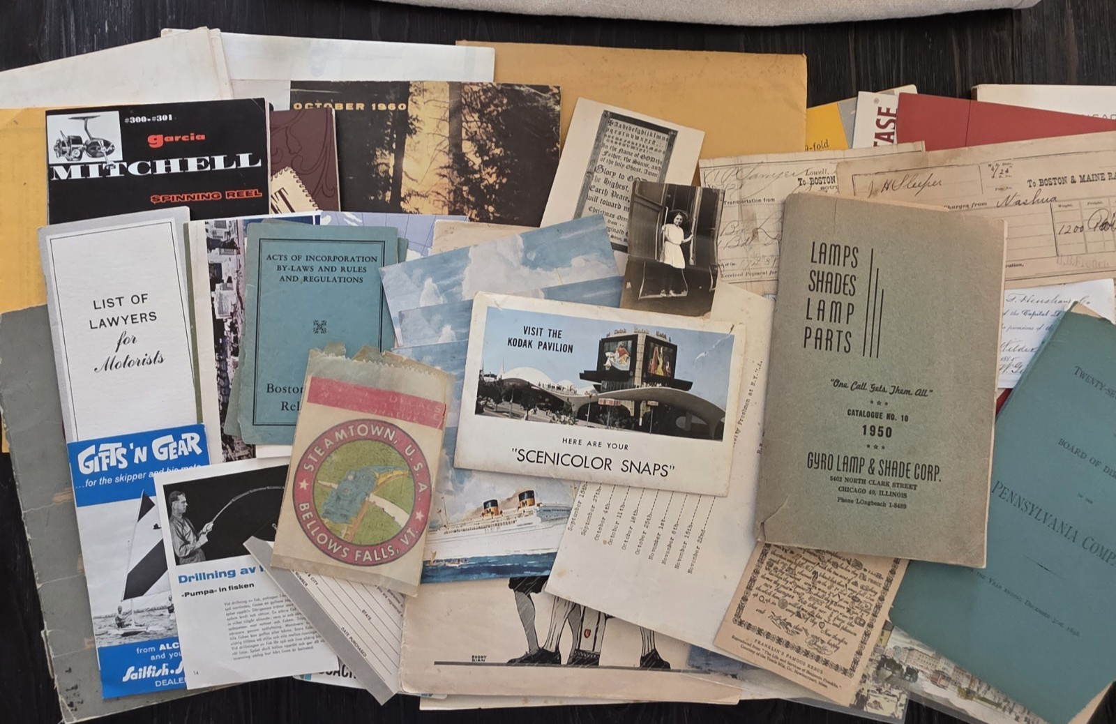 1890s-1960s Vintage Antique Ephemera Paper Brochure Advertising Lot Of 45 Pieces