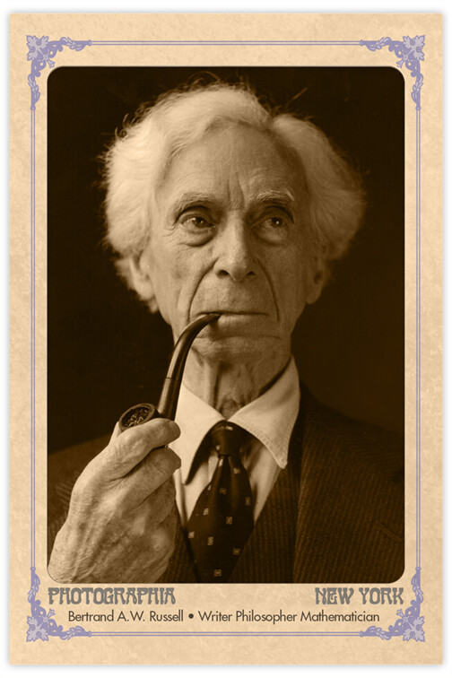 BERTRAND RUSSELL British Writer Philosopher Thinker  Vintage 4x6 Photo Card RP