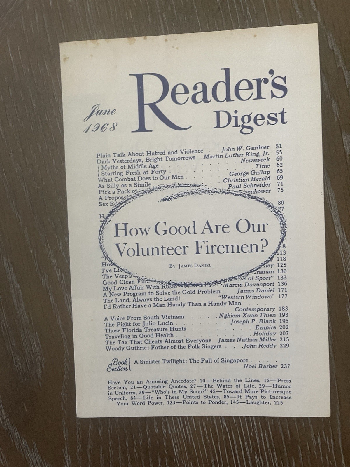 Reader\'s Digest -How Good Are Our Volunteer Firemen - 1968 Reader\'s Digest -How Good Are Our Volunteer Firemen - 1968