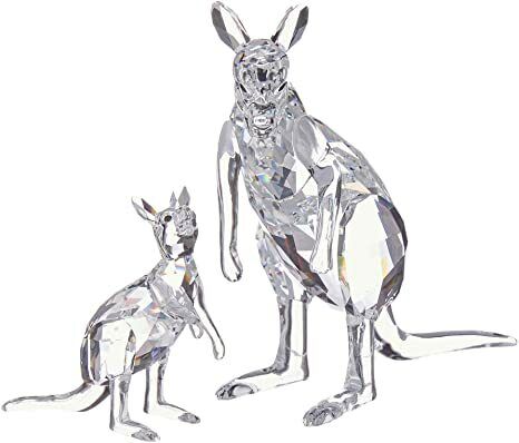 Swarovski Crystal Animal Kangaroo Mother and Baby Child 5428563 Brand New In Box