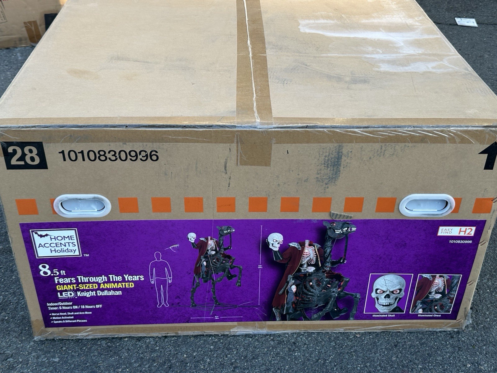 8.5 ft. Giant-Sized Animated LED Knight Dullahan Headless Horseman
