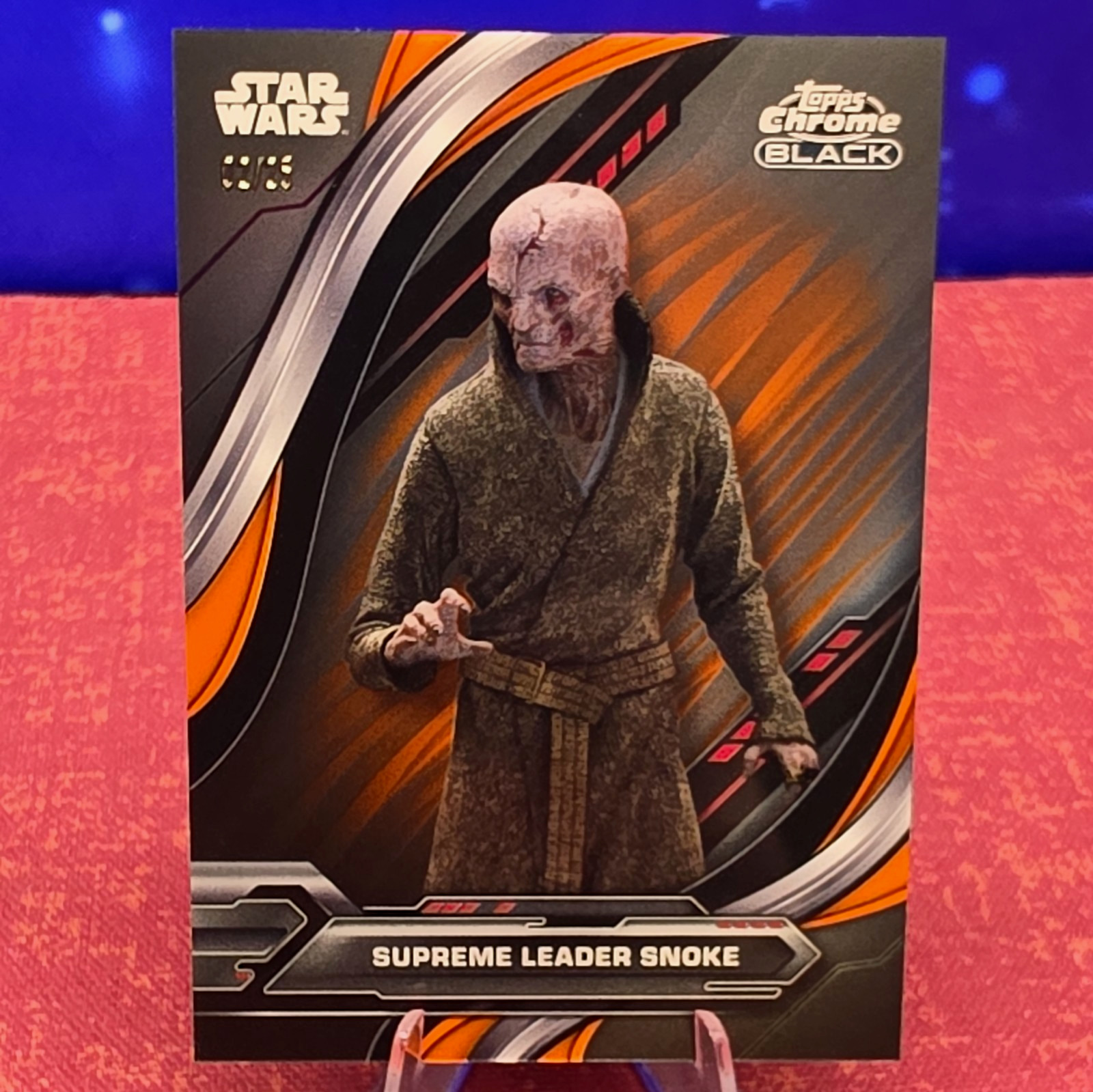 2024 Topps Chrome Black Star Wars Supreme Leader Snoke Orange  /25 the Last Jedi