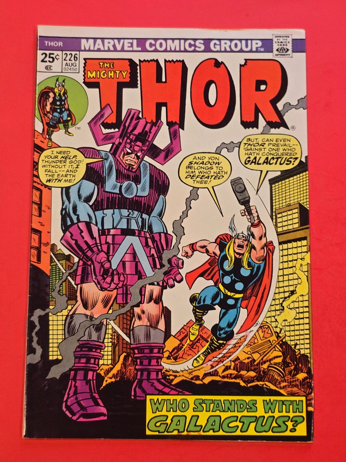 Thor #226 1974 Marvel Galactus Gerry Conway John Buscema John Romita