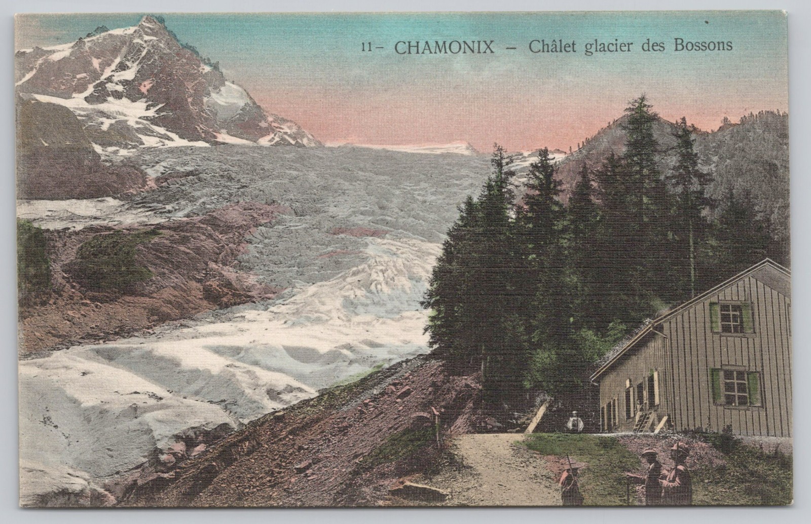 Postcard Chamonix France Chalet Glacier des Bossons