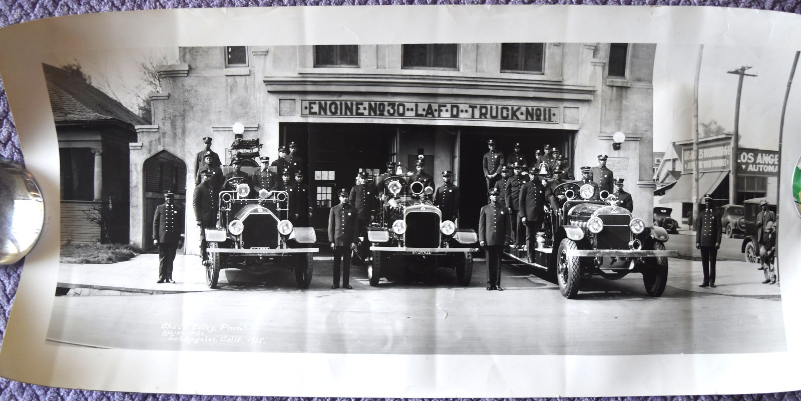 1925 Los Angeles Fire Department L.A.F.D. Original Panoramic Photo 21\