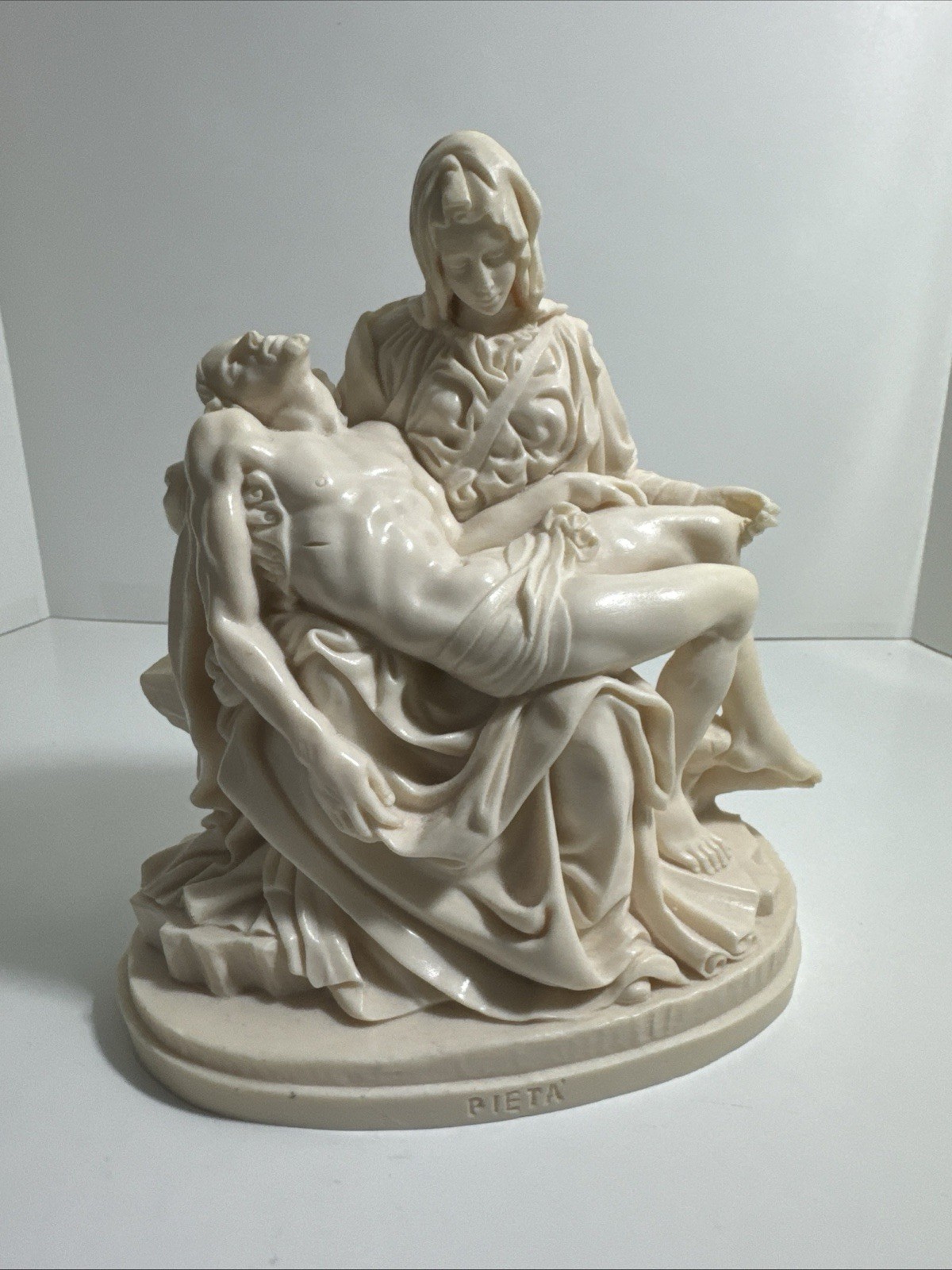 Pieta Sculpture Michelangelo Mary Jesus A. Santini Italy 7