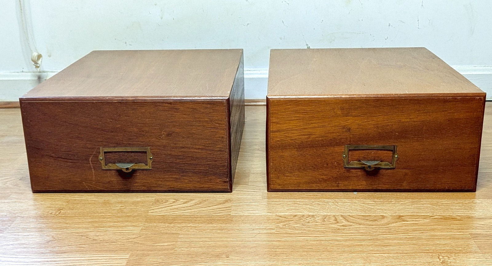 2x Vtg Midcentury Modern MCM USA Made Nega File #23500 Desktop Organizers
