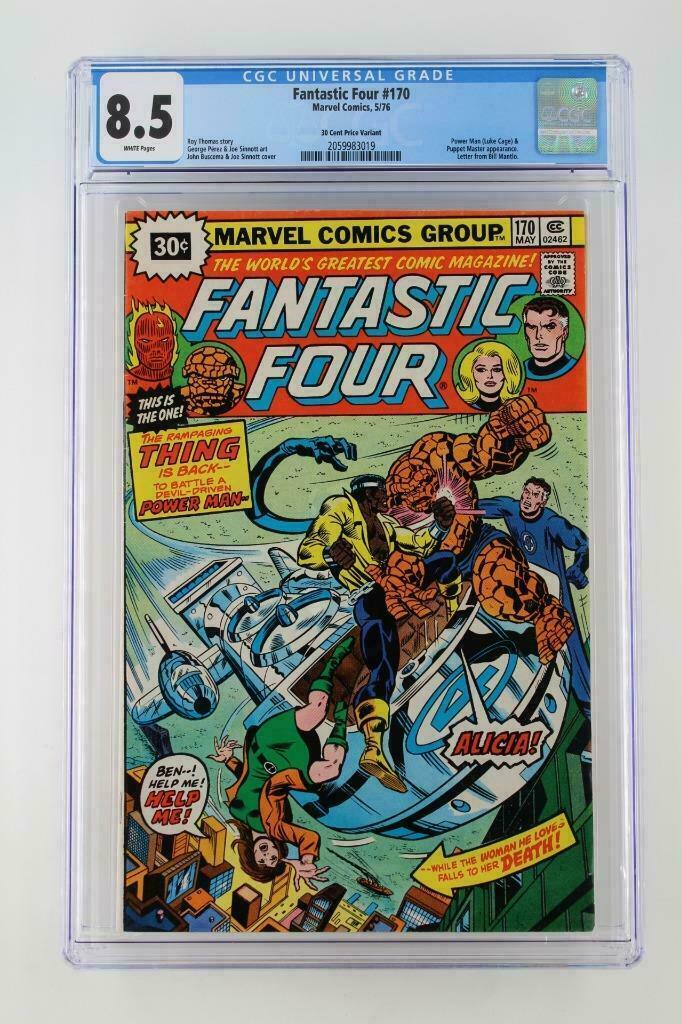 Fantastic Four #170, CGC 8.5 VF+, 30 Cent Price Variant, Luke Cage Fantastic Four #170, CGC 8.5 VF+, 30 Cent Price Variant, Luke Cage