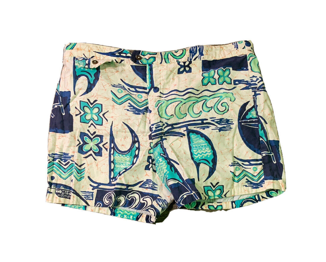 VTG 60’s Polynesian Bazzar Men’s Waikki Hawaii Lined Shorts Size 36