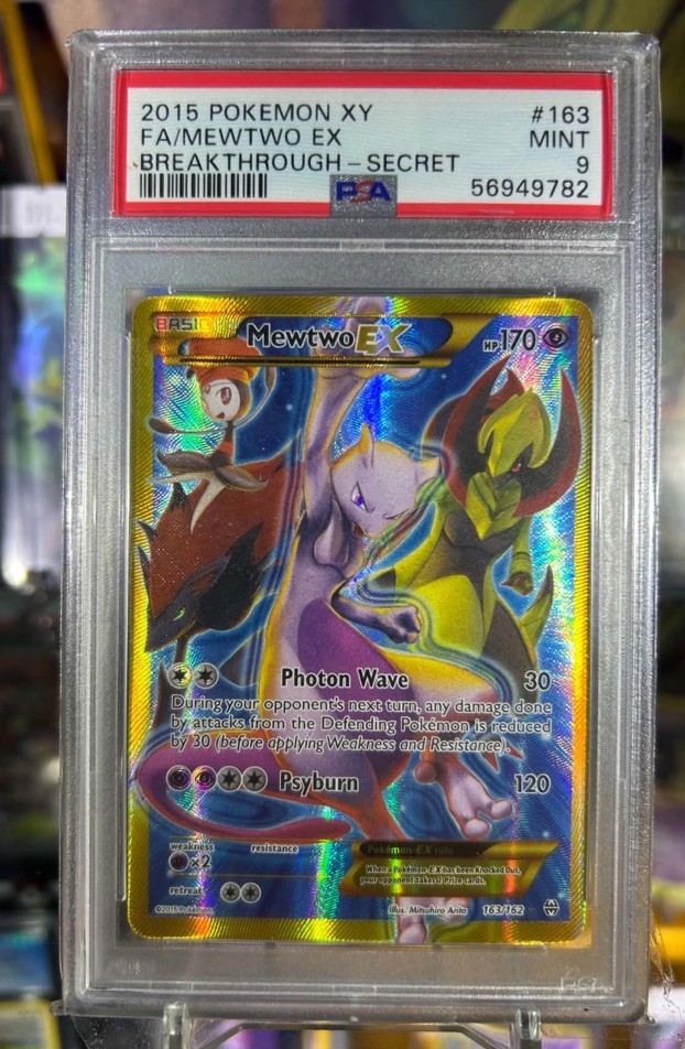 Mewtwo Breakthrough Secret Rare 163/162 PSA 9 Mint Pokemon Card
