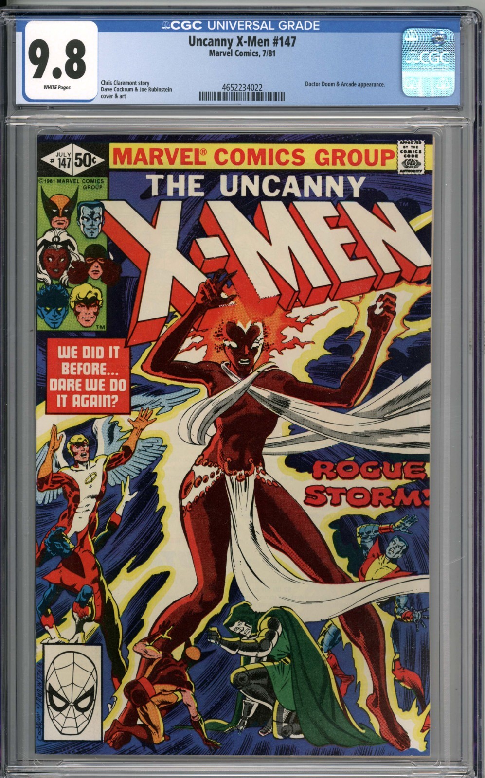 Uncanny X-Men #147 CGC 9.8 NM/MT Doctor Doom & Arcade Appearance WHITE PAGES