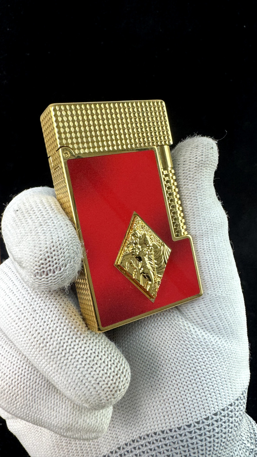 Double Flame Romeo and Julieta RED Gold L2 Lighter