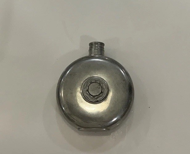 Vintage Hip Flask English Pewter 