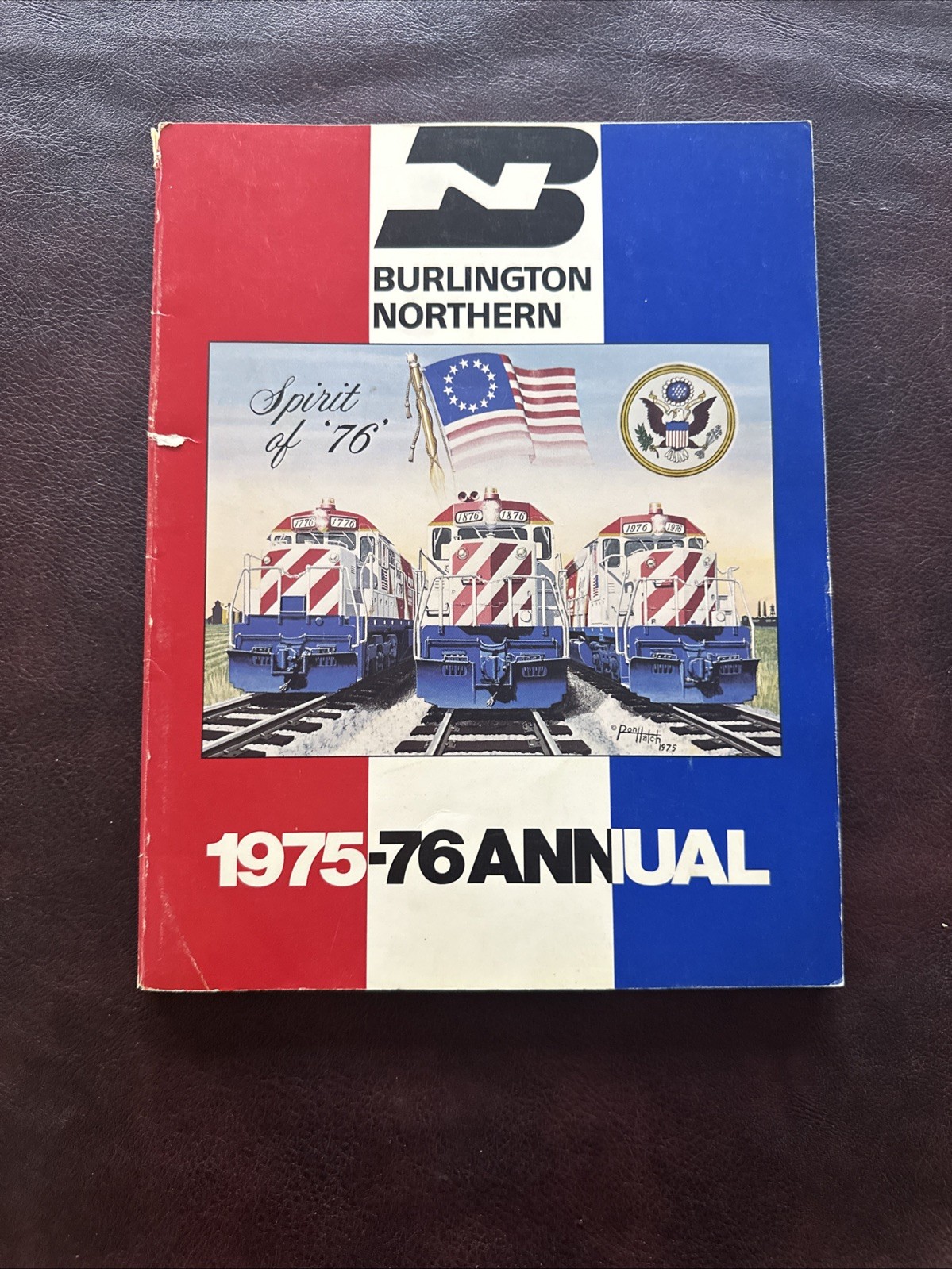 Burlington Northern Spirit of ‘76 1975 1976 Annual railroad locomotive train USA