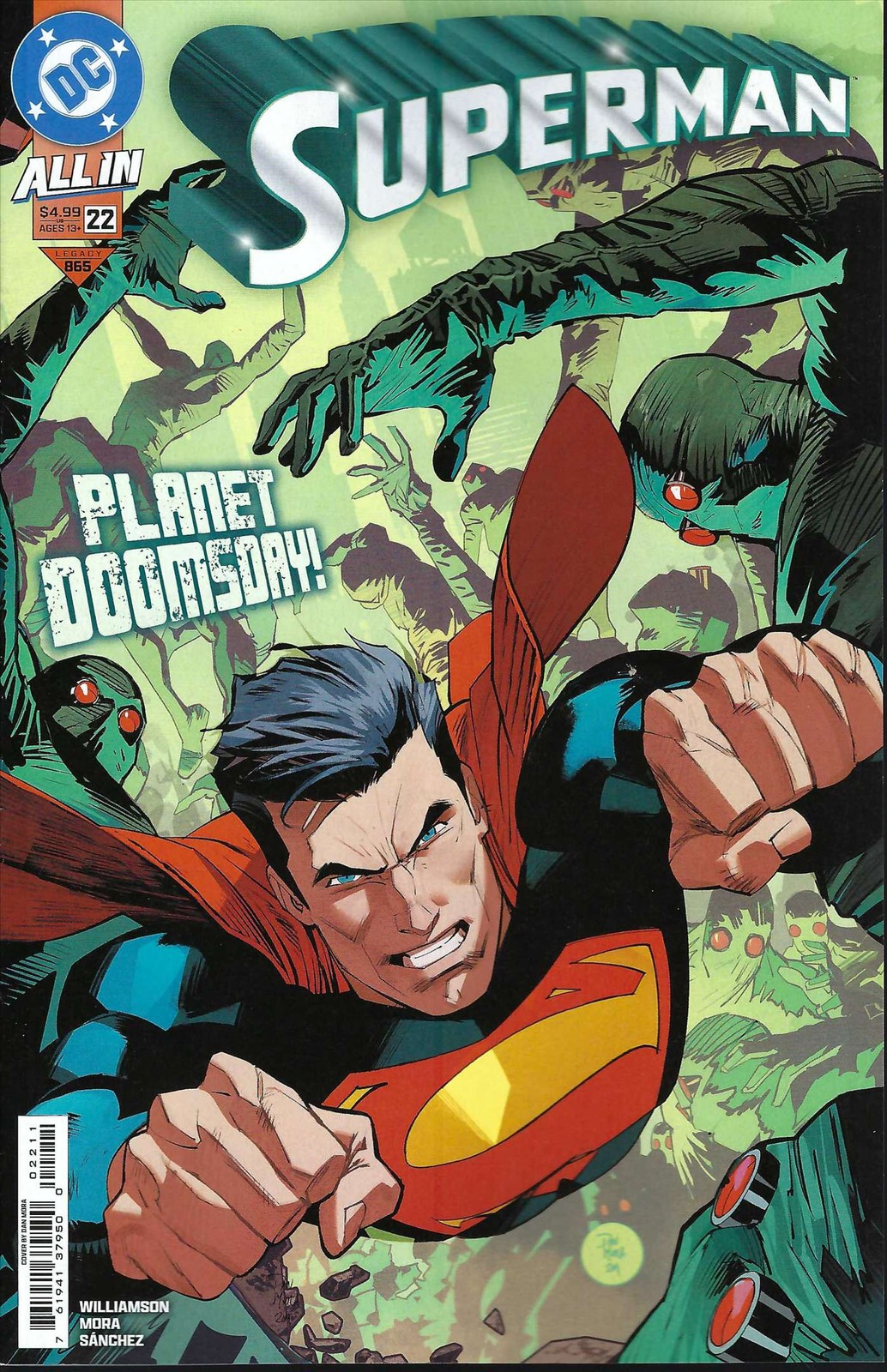 Superman (6th Series) #22A VF/NM; DC | 865 All In Planet Doomsday - w/Bag+Board