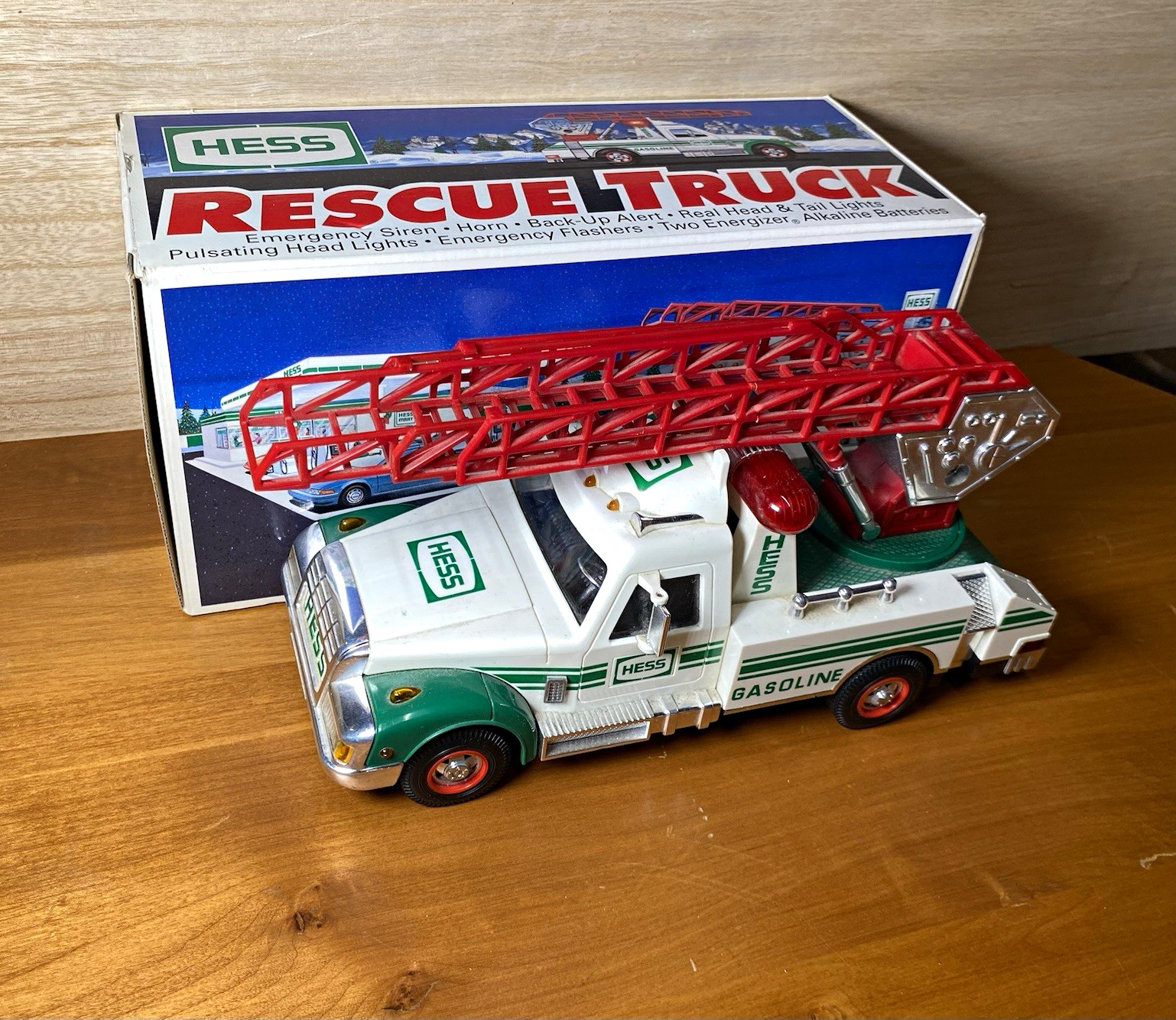 Vintage 1994 Hess Rescue Truck Toy Fire Engine New In Original Box NIB Mint
