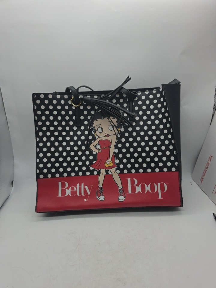 Betty Boop Polka Dot Faux Leather Tote Bag Brand New Rare Sold Out 
