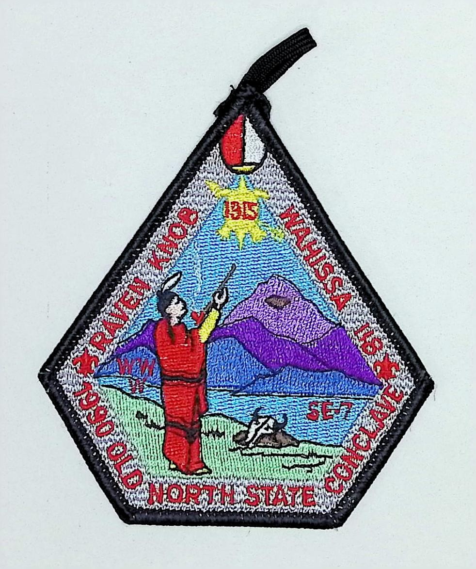 Wahissa Lodge 118 Old Hickory NC 1990 Old North State Conclave Patch BLK Bdr